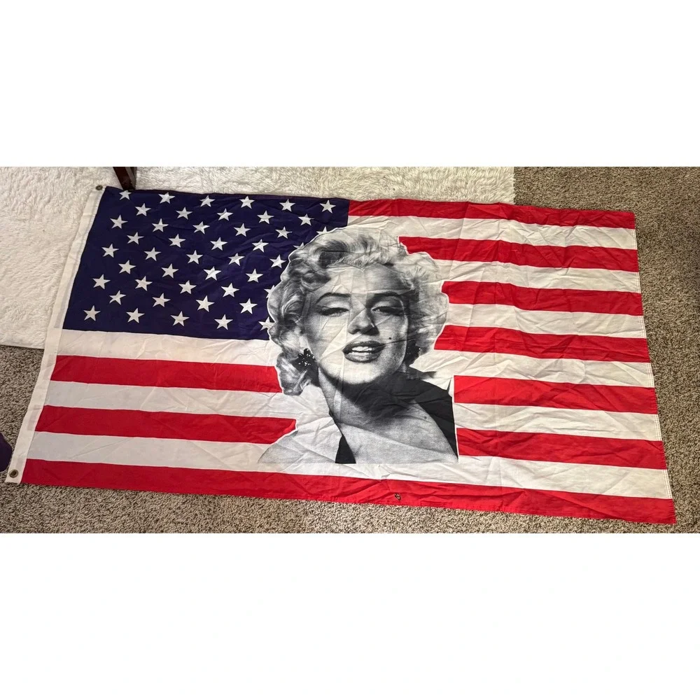 Marilyn Monroe American Flag Tapestry Banner Wall Art 60x34 pulgadas